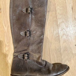 Frye gray riding boots